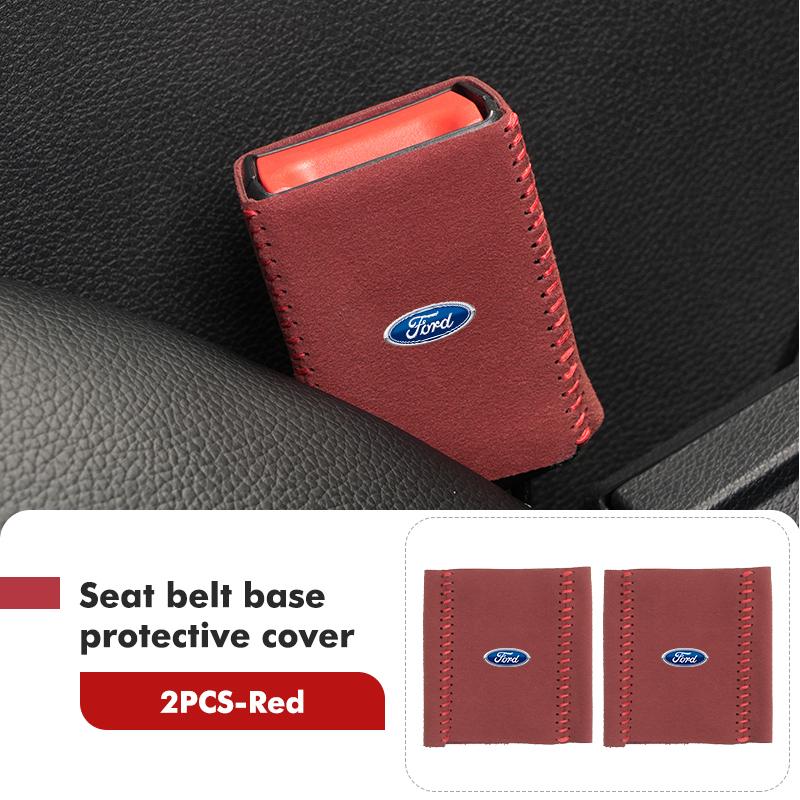 For Ford Car Seat Belt Buckle Clip Protector Suede Anti-Scratch Cover Auto Accessories Escort KA Flex Everest KA Expedition