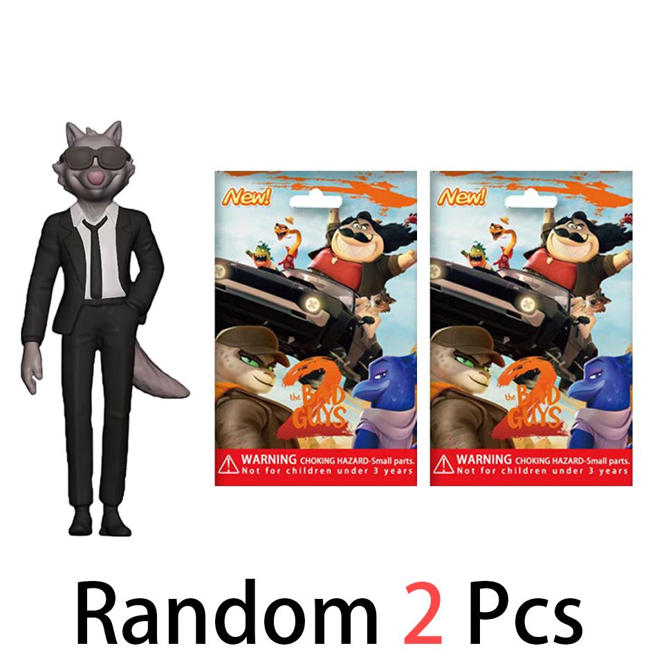 24Pcs Bag The Bad Guys Alliance Handmade Big Bad Wolf Greedy Snake Cartoon Anime Peripheral Doll Gift