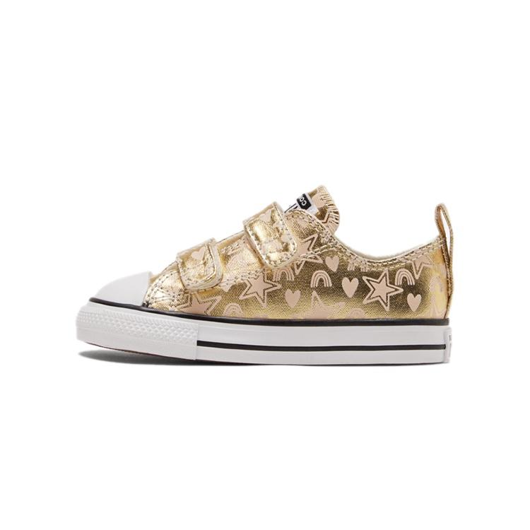 (TD) Converse Chuck Taylor All Star 2v Gold Metallic Baby 772477C EU 20
