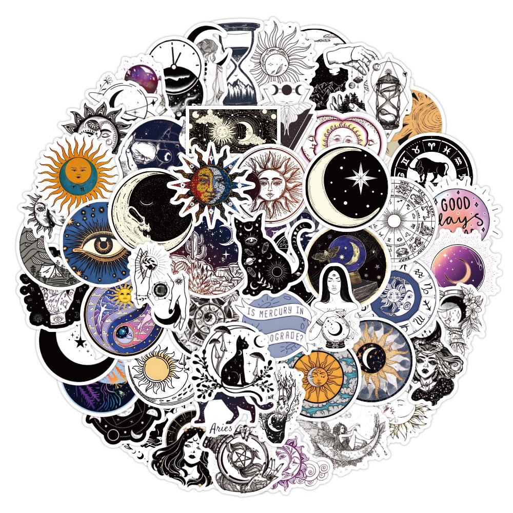 60-Piece Astrology Street Graffiti Stickers Set for DIY Decoration