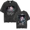 2026 Hot Ado Hibana World Tour 2026 Vintage Washed T-shirt Japanese Singer Fashion Oversized Casual Aesthetic Streetwear Graphic Short Sleeve Tee Top