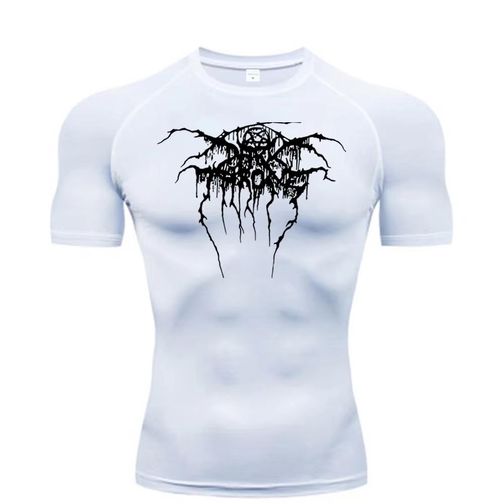 2025 Herren Kompressions-Print Kurzarm Fitnessstudio Trainings-T-Shirt, Schnelltrocknendes Atmungsaktives T-Shirt, Fitness-Training Tracktop RL0547