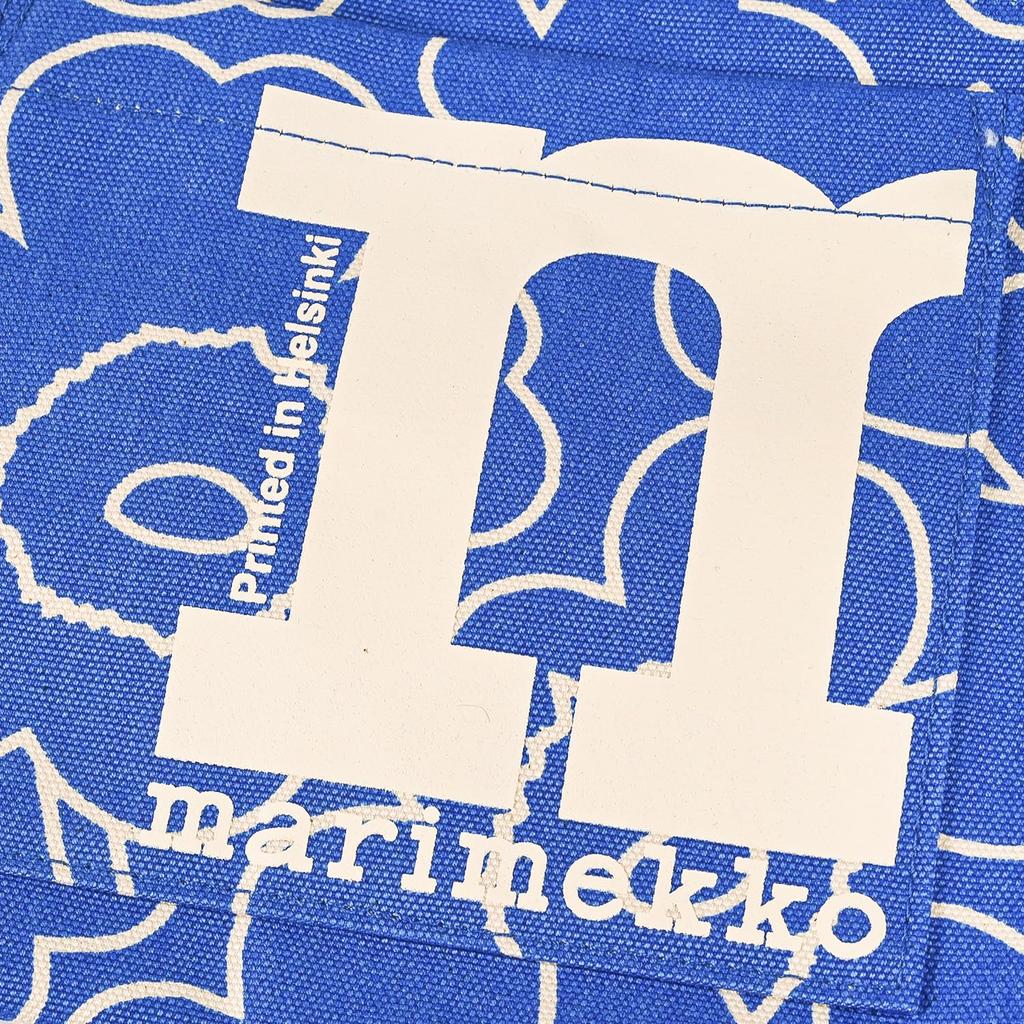 Marimekko MONO MINI PIRTO Unikko Tote Bag, Women's, Blue, 94152 094152 580, Scandinavian Design [Parallel Import]
