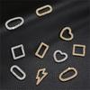 Cubic Zirconia Clasp Hook for Handmade Necklace Jewelry Making Supplies Gold/Silver Plated Brass Geometric Connector