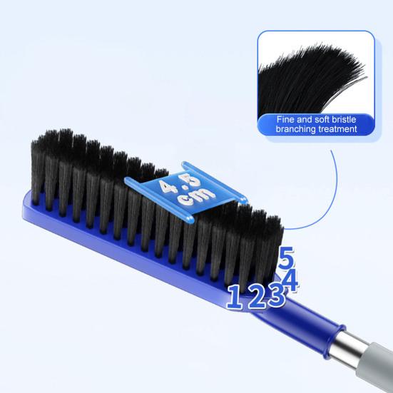 Deicing Wiper Brush with Anti-Fatigue Foam Handles Double-Headed Design Adjustable Length Snow Brush