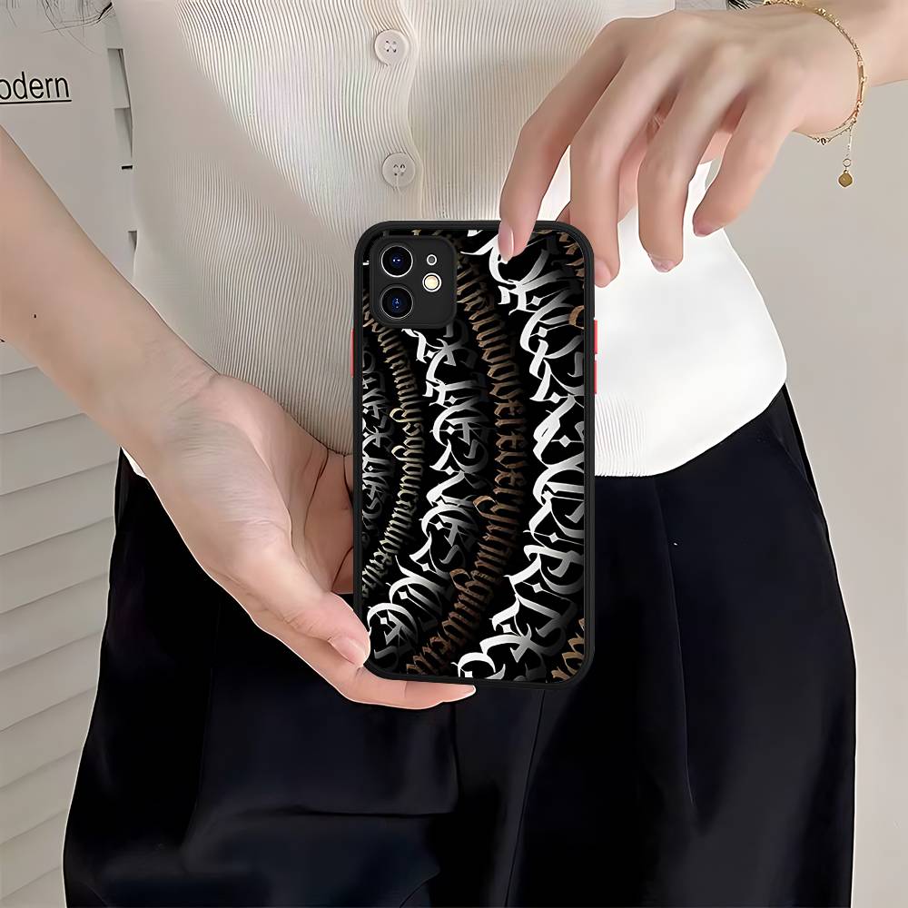 Pokras Totem Design Art Graffiti Matte Protective Case For IPhone 16 15 14 13 12 11 Pro Max X XS MAX Protection Case