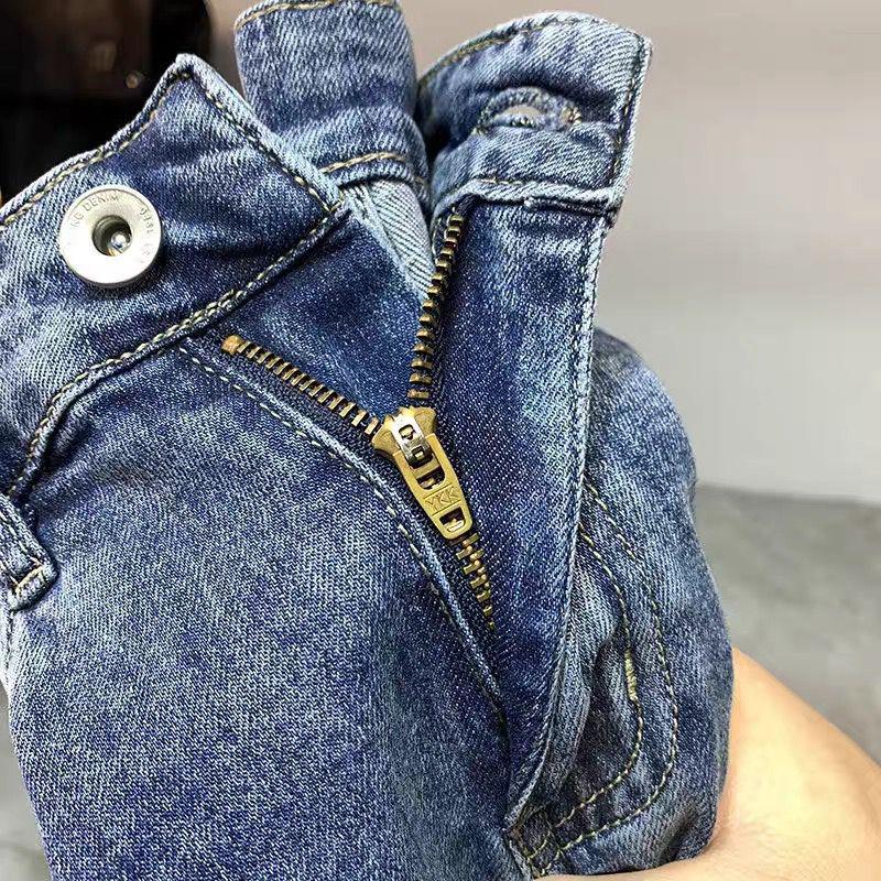 Men's 2024 Summer Washed Denim Printed Loose Mid-Length Fashion Shorts