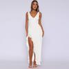 Women's Fashionable Casual Slit V-neck Dress