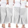 Women Summer Satin Silk Slip Skirt Lace Hem Anti-chafing A-line Long Underskirt Soft Breathable Anti-sheer Half Slip Liner