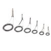 6PCS Rod Guide Rings Tip Repair Kit Stainless Steel Ceramic Various Size Fishing Accessory for DIY Rod Fishing Pole
