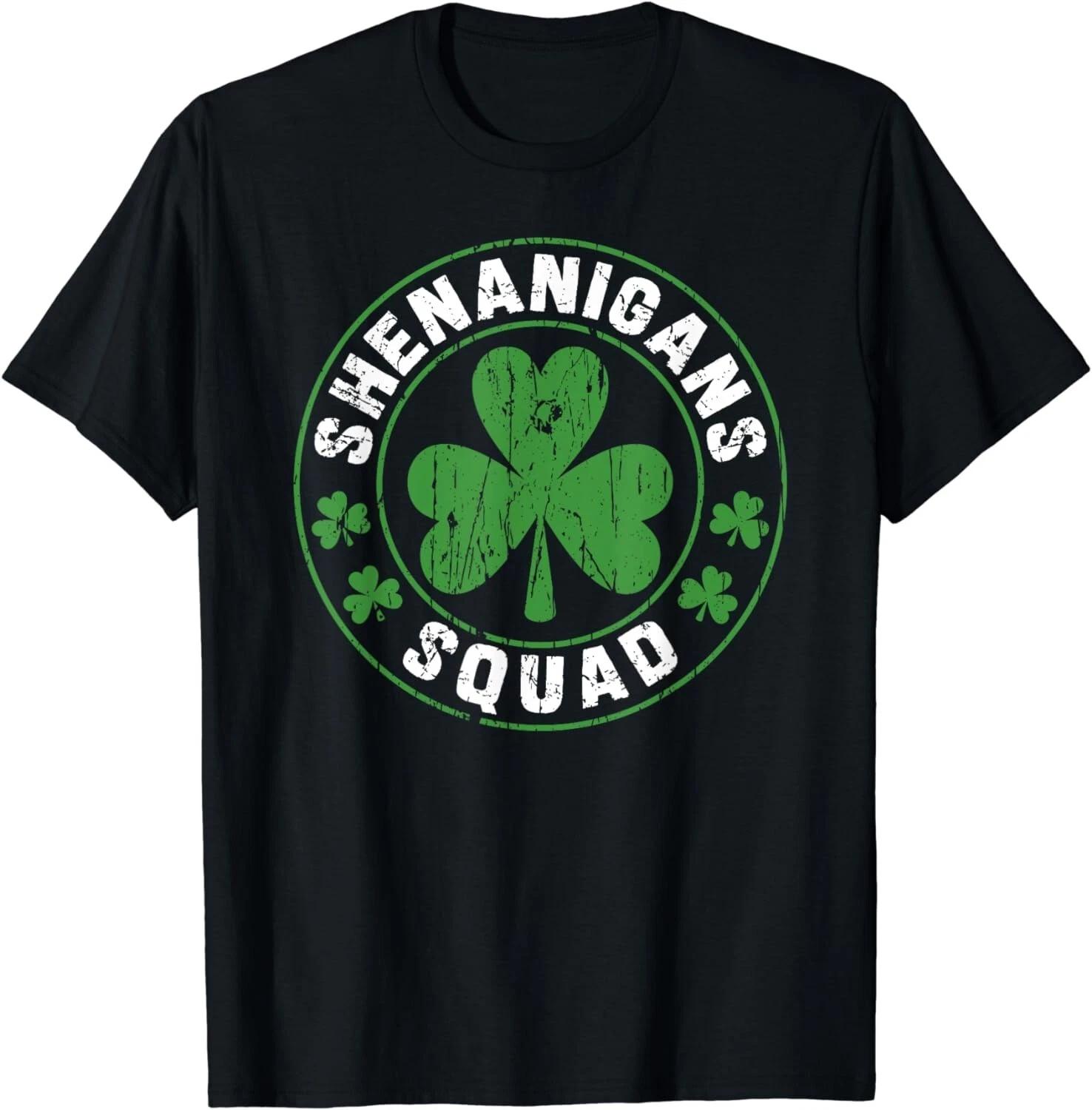 Shenanigans Squad Shamrocks Irish - Funny St Patricks Day T-Shirt XL
