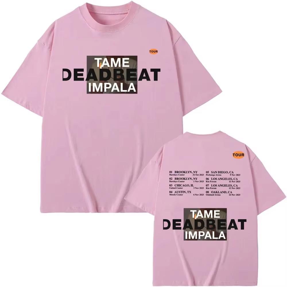 Summer Hot Sale Tame Impala Deadbeat Tour Rock Long Sleeve Unisex Loose Gothic Crew Neck Pure Fashion Unisex And Unisex TShirt