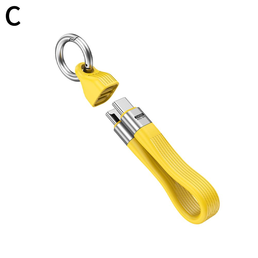 Keychain PD240W USB4 40Gbps FPC Data Cable USB C To Type C Cable For iPhone 15 16 Thunderbolt 3 8K@60Hz USB C Cable Fast Charge