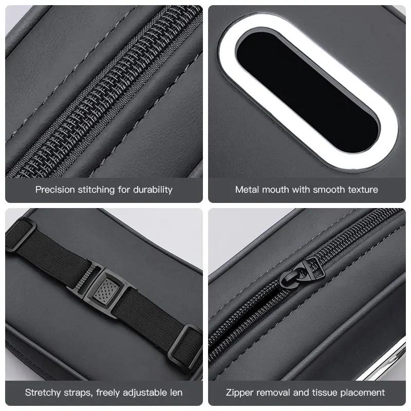 Car Stickers For Alfa Romeo Car Tissue Box Holder Leather Car Armrest Napkin Case Sun Visor Backseat Bag For Alfa Romeo 4C 159 1