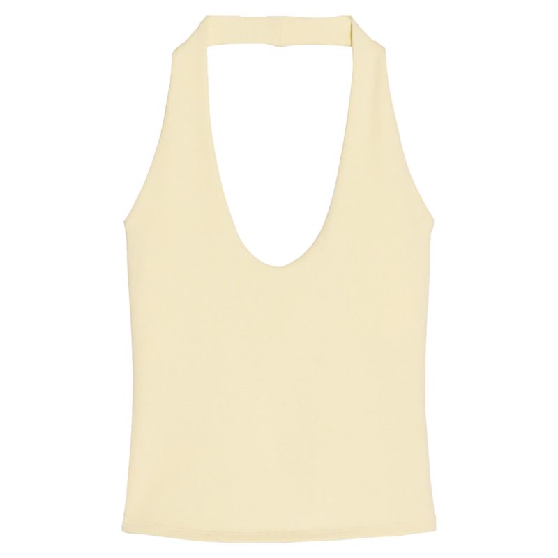 Zaprha 2025 New Sexy Sweet Sexy Open Back Halter Top T-shirt Women Silm Slim Looking 4424308