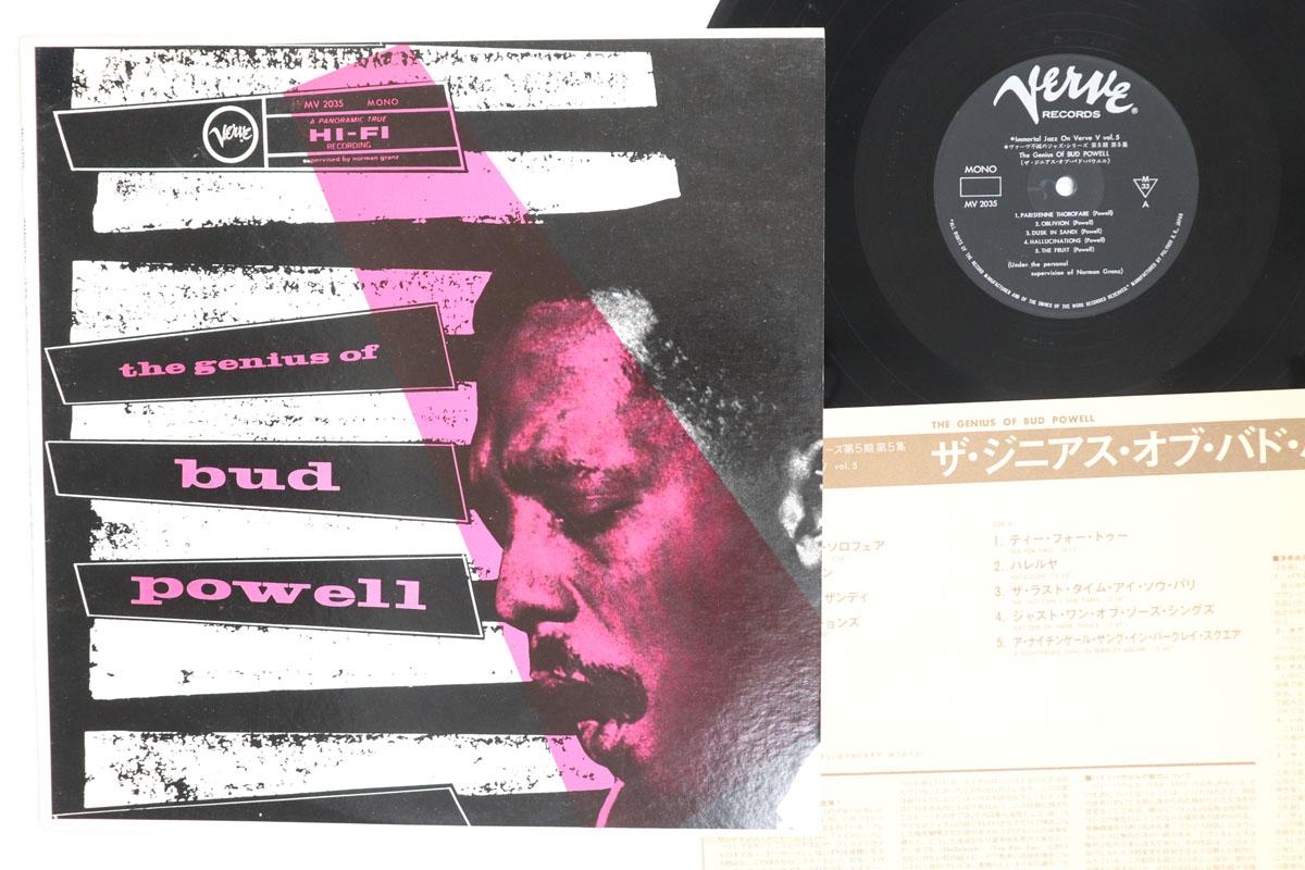 Виниловая пластинка BUD POWELL  Genius Of Bud Powell MV2035 VERVE 1973 Япония Джаз Б/у