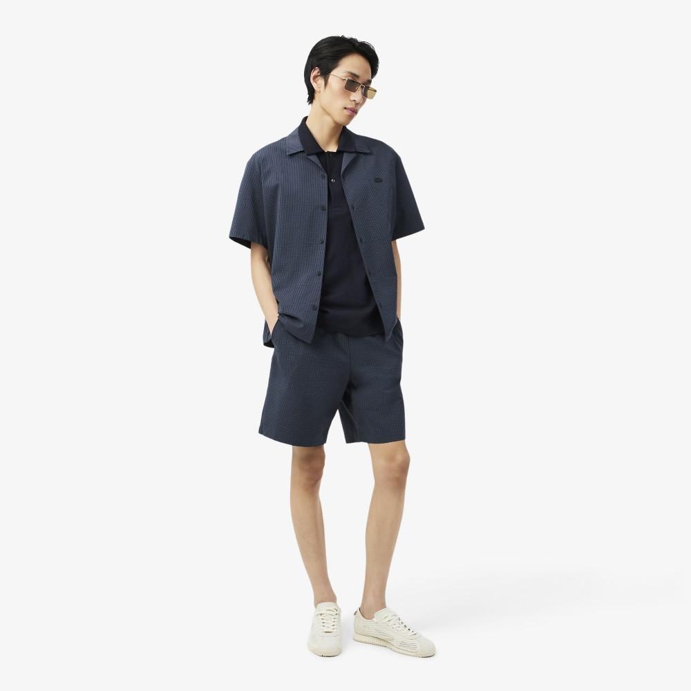 [Lacoste] Men's Crepe Short-Sleeve Polo Shirt DH1969-56G350
