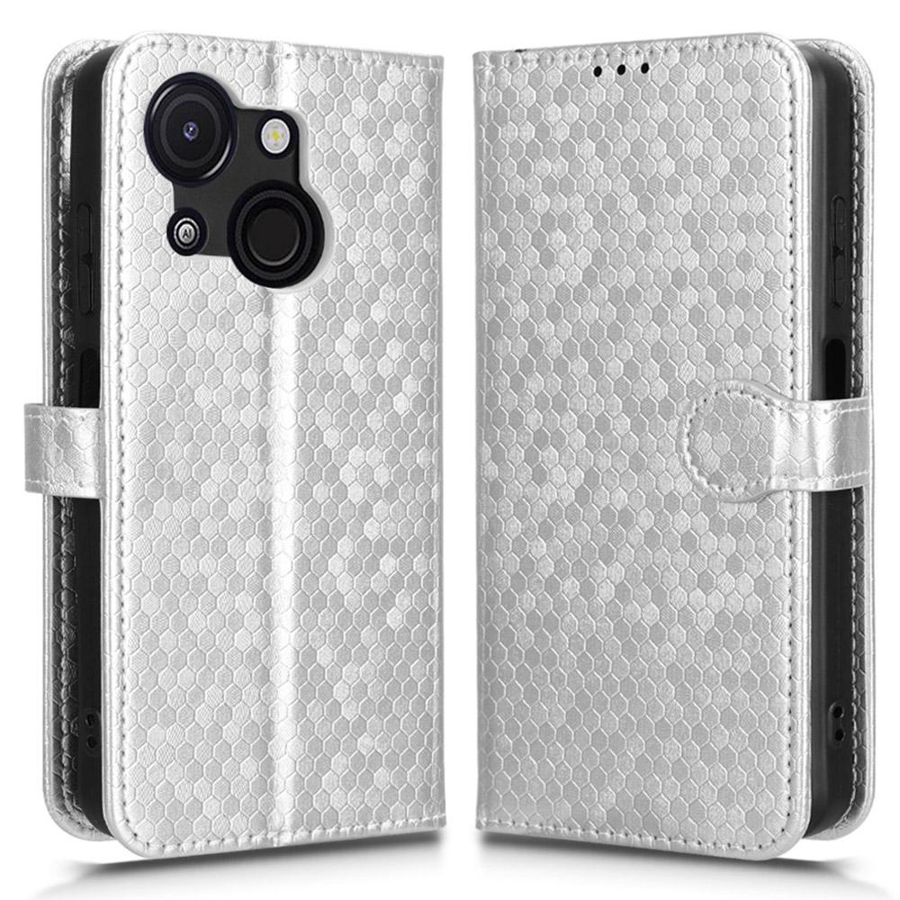 For Itel A50C Wallet Case Dot Pattern Imprint PU Leather Phone Cover