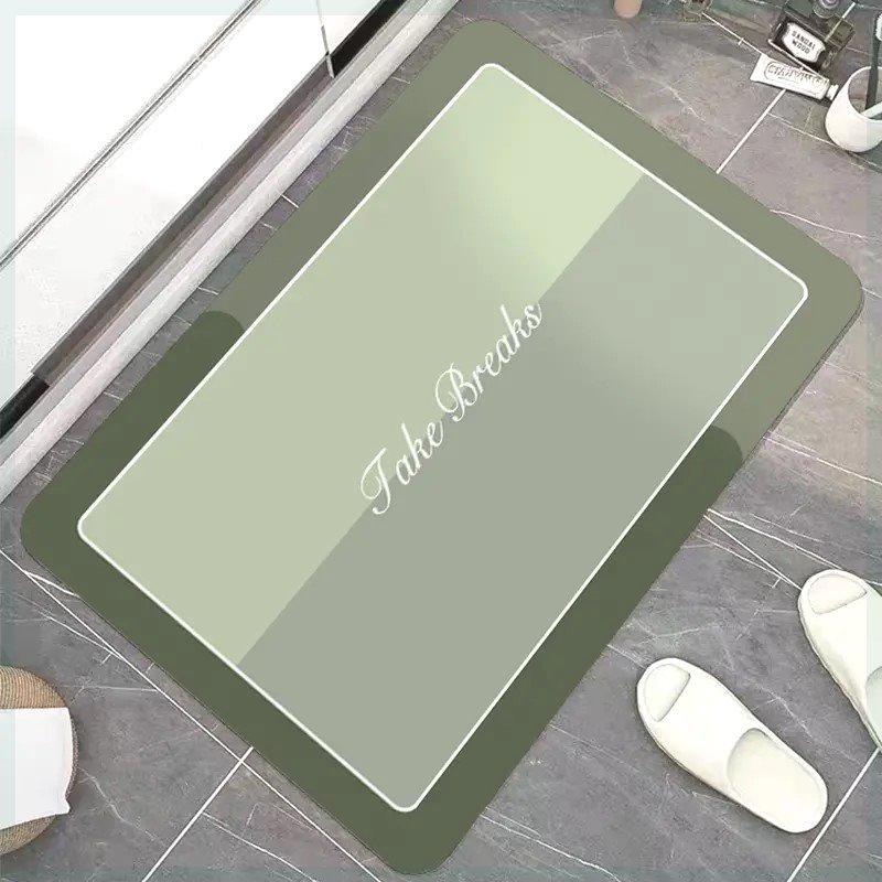 Bathroom Slip-resistant Mat Modern Minimalist Washroom Door Area Entry Foot Mat Diatom Mud Mat Durable Durable Useful