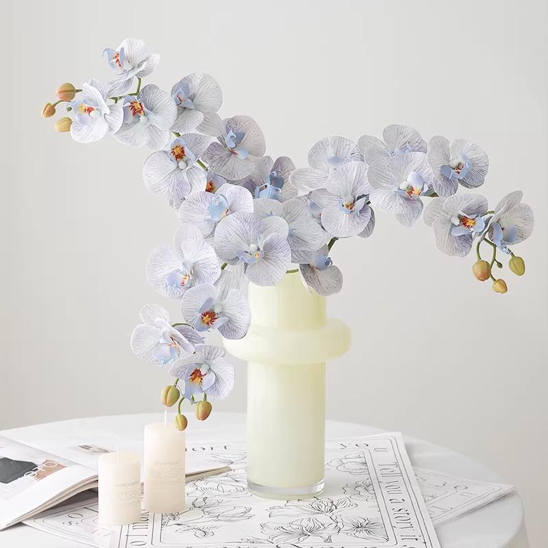 Große 9-Kopf Phalaenopsis Orchidee Künstliche Blume für Hotel- oder Wohnzimmerdekoration