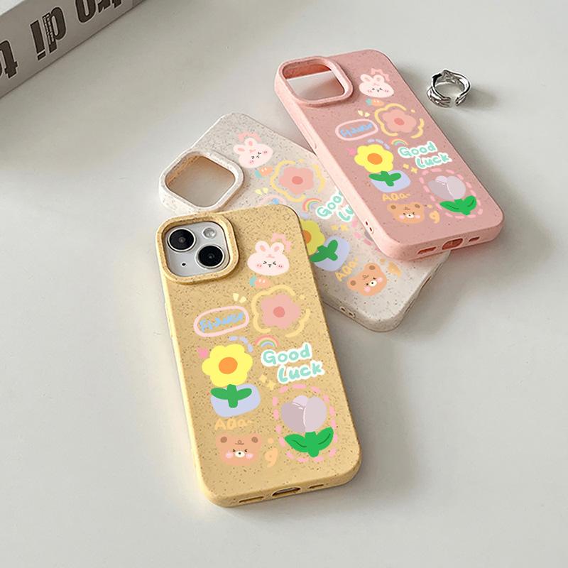 Phone Case for iPhone 16 15 14 13 12 11 Pro Max iPhone 11 13 16 15 14 12 X XS XR 6 7 8 SE iPhone 6 7 8 Plus Degradable Wheat Straw Case Cover