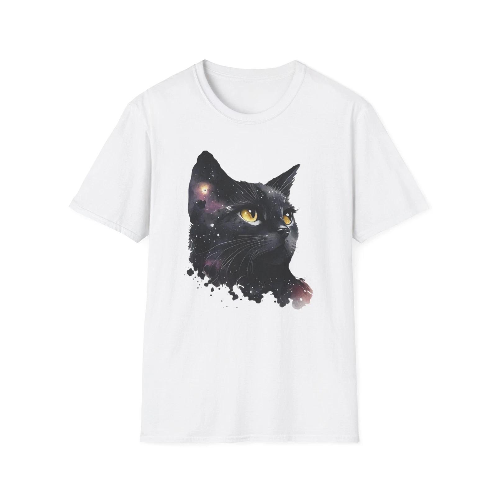Cosmic Cat Unisex T-Shirt, Galaxy Cat Shirt, Space Art Tee, Cute Cat XL