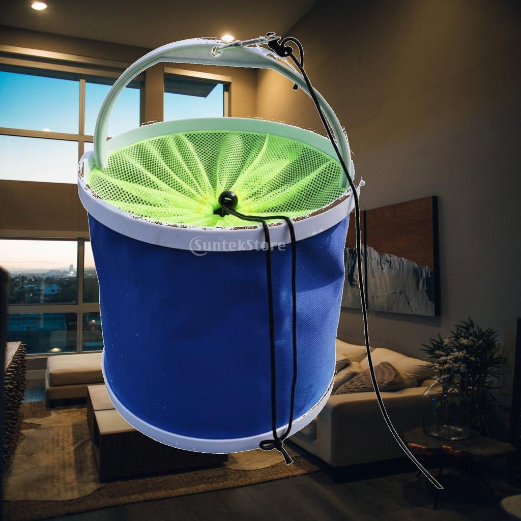 Collapsible Camping Bucket Lightweight Oxford Cloth Water Container Portable Folding Bucket for Fishing and Outdoor Use