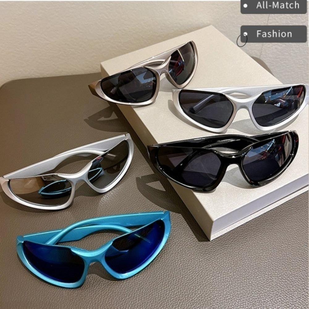 Fashion New Style Oval Unique Y2K Small Frame Sunglasses Retro Men Black Gray Trendy Driving Anti-Ultraviolet Cool Sunglasses
