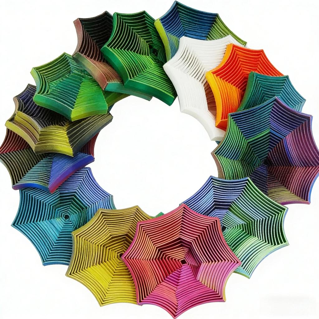 8.5Cm Octagonal Whirling Spiral Fidget Toy Colorful Sensory Relax Antistress Fidget Toy For Adhd/Autism Stress & Anxiety Relief