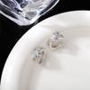 Colorful Zirconia Ear Cuff & Round Stud Earrings for Women