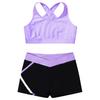 Mädchen Bikini Tankini Set Tank Top Shorts Zweiteiliger Sportanzug Activewear Kinder Balletttrikot Sportset Tanzkleidung