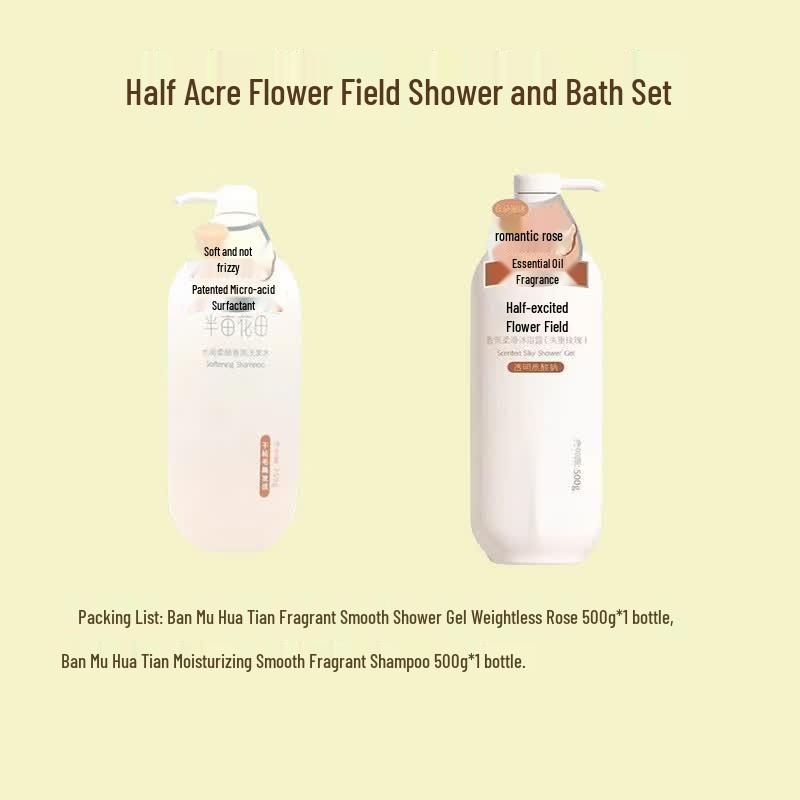 Banmu Huatian Hydrating Smoothing Weightless Rose Hair & Shower Set