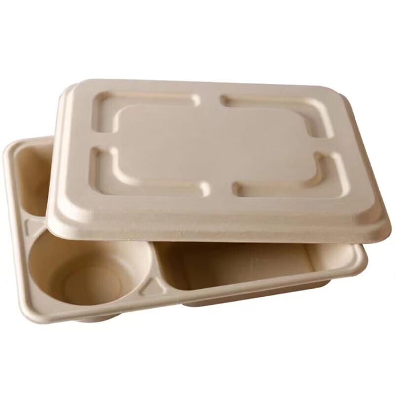 Qiuci 6-Compartment 1400ML Disposable Lunch Boxes
