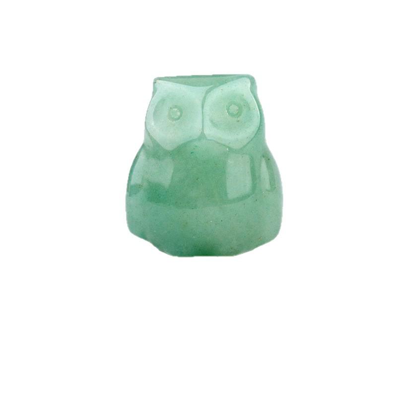 Amethyst Tiger Eye Owl Mini Ornament - Crystal Agate Carved Animal Decor