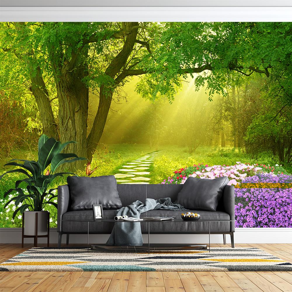 Forest Wallpaper Flowers Butterfly Forest Wall Murals Living Room Home Decor