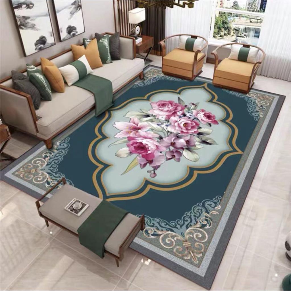 Modern New Chinese-Style Carpet Living Room Coffee Table Carpet Light Luxury Bedroom Bedside Home Decoration