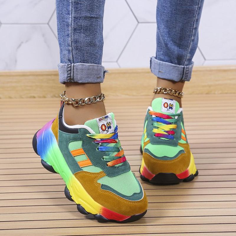 Women's Sneakers Fashion Platform Shoes 2025 New Casual Shoes for Women Lace Up Tennis Shoe Comfort Running Shoes Zapatos Mujer