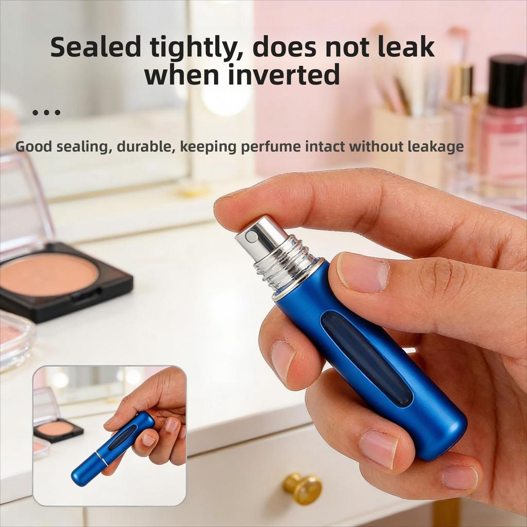 Portable 5ml Perfume Sub-bottling Press Small Window Self-pumping Spray Bottle Bottom Straight Into Travel Perfume Bottle