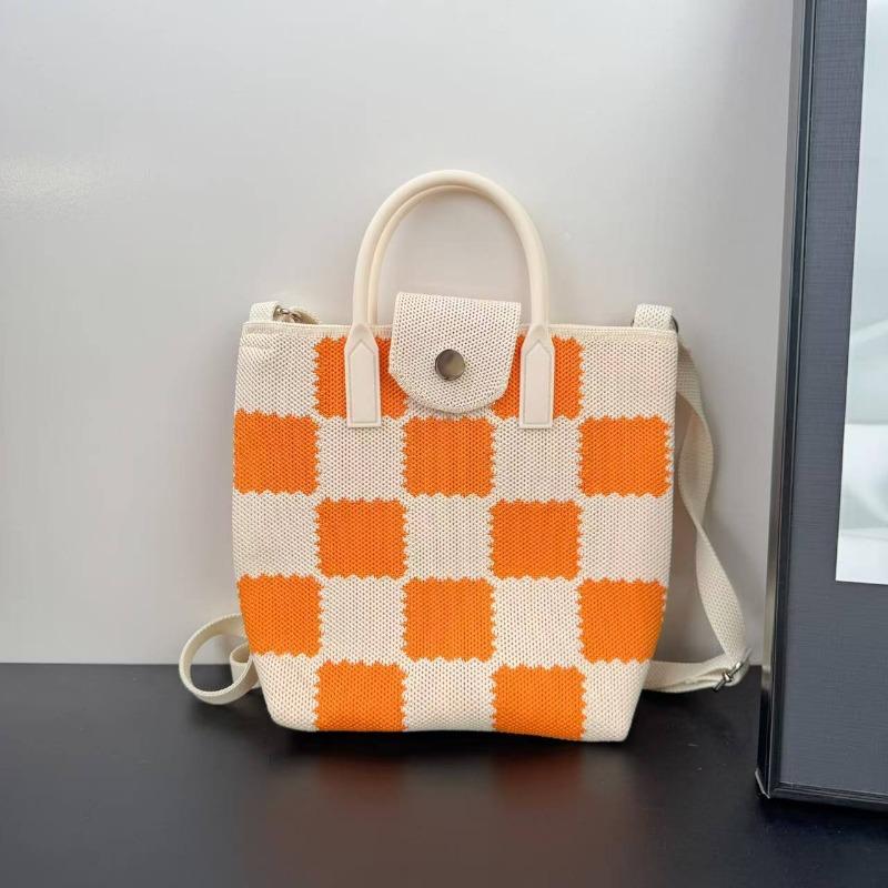 Premium new cute cartoon knitted mobile phone bag adjustable messenger handbag niche versatile dopamine bag