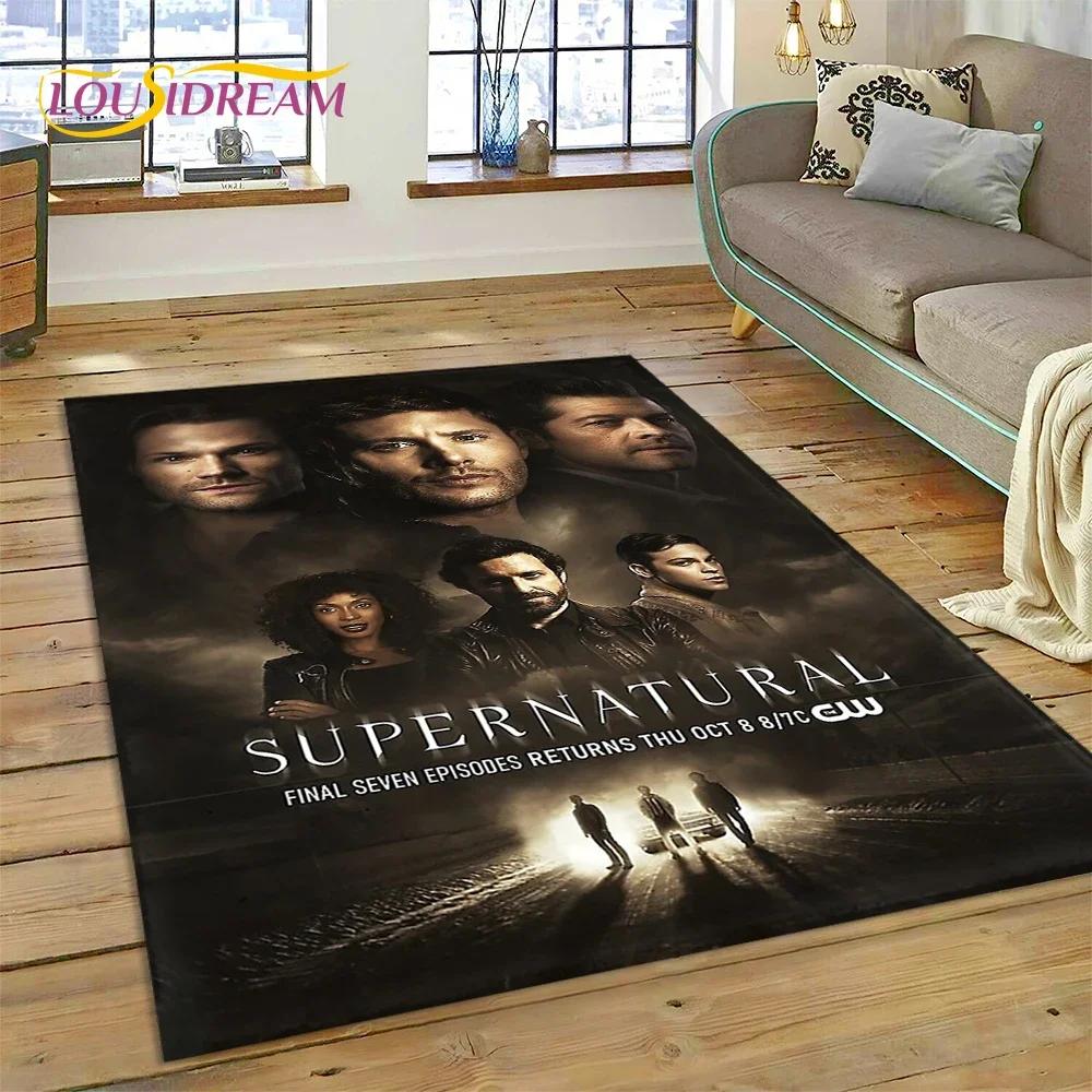 SPN Newest Supernatural Dean Sam 3D Carpet Rug for Bedroom Living Room Home Sofa Decoration,Children Game Large Decor Floor Mat