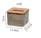 Creative Simple Transparent Tissue Box Car Living Room Table Napkin Paper Tissue Box With Bamboo Lid