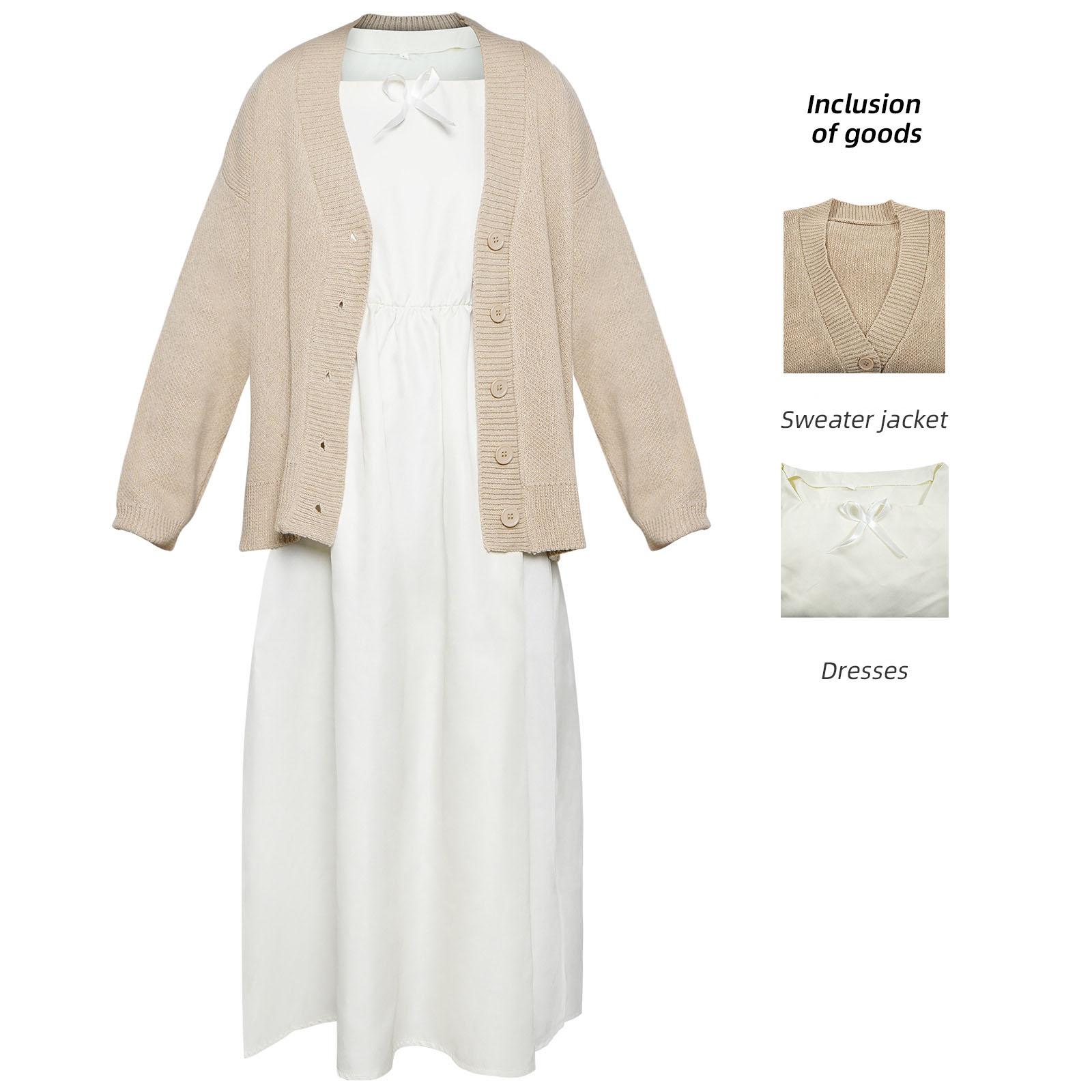 

Frieren Beyond Journey s End Аниме Frieren Косплей Костюм Зимний свитер Платье парик Повседневная одежда Вечеринка Хэллоуин xxxl