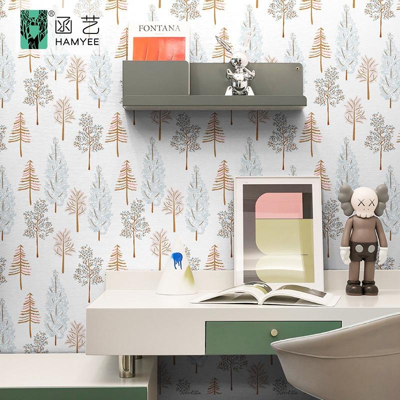Klebefolie für die Wand - Wasserdichte PVC-Blumenmuster, Verdickte Selbstklebende Heimdekoration, Hintergrund für Schlafzimmerabtrennung