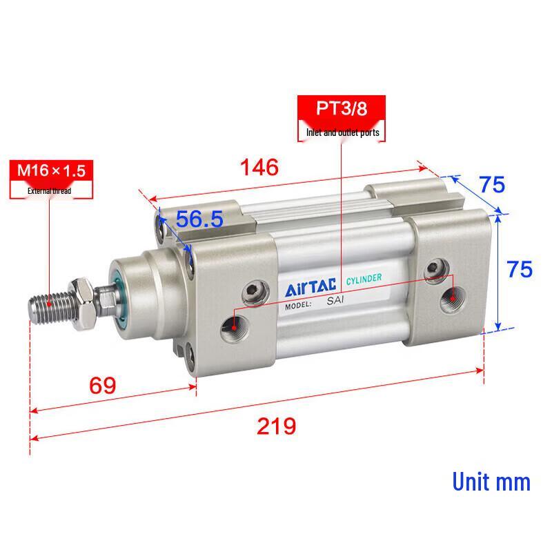 Airtac SAI Series Pneumatic Standard Cylinder