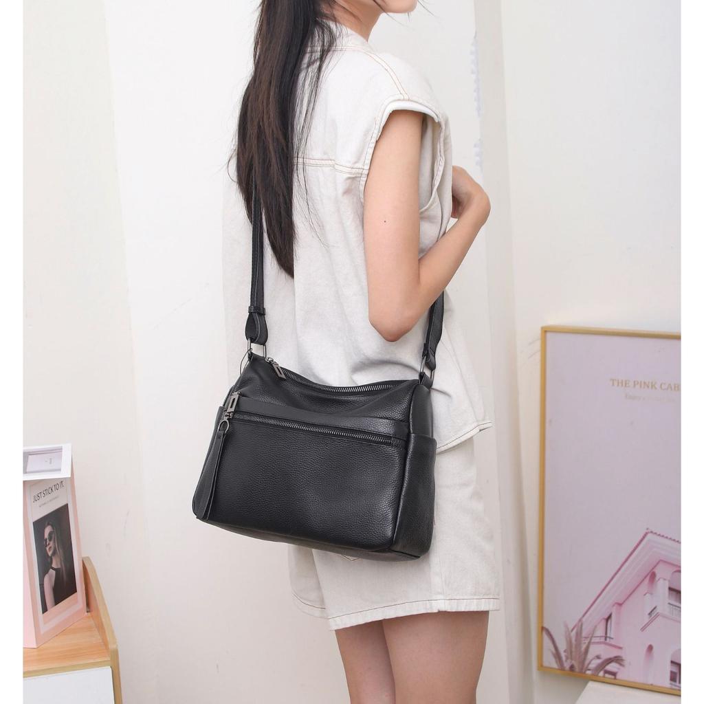 Rindsleder Lässige Damenhandtaschen Beliebte Shopping Schulter Unterarm Messenger Bags Damen Leder mit großem Fassungsvermögen