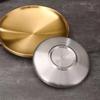 304 Stainless Steel Double-Layer Round Gold Plate for BBQ, Fruits, and Cakes