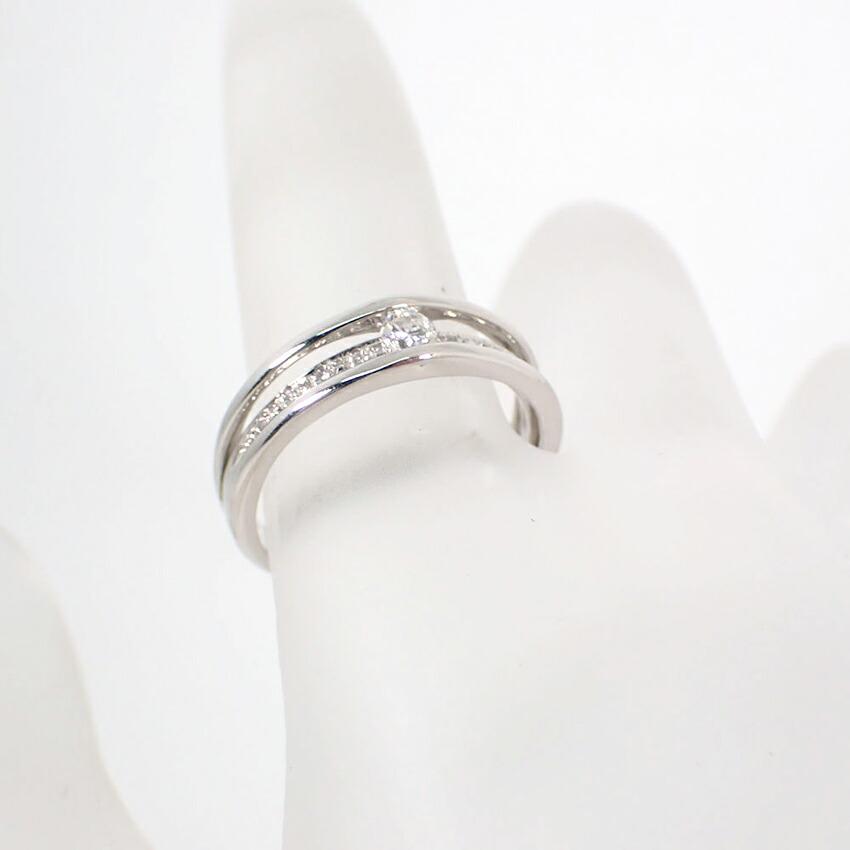 [Used] Pt900 Diamond Ring/Size 10/j59-9