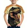 Boys Kids Clothes 3D Print Cartoon Dinosaur Graphic T Shirts