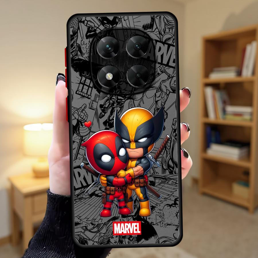 Funda Phone Cover Case for Xiaomi Redmi Note 14 12 A4 10 13 Pro Plus 9S 11 13C 14C Marvel Deadpool Wolverine Love