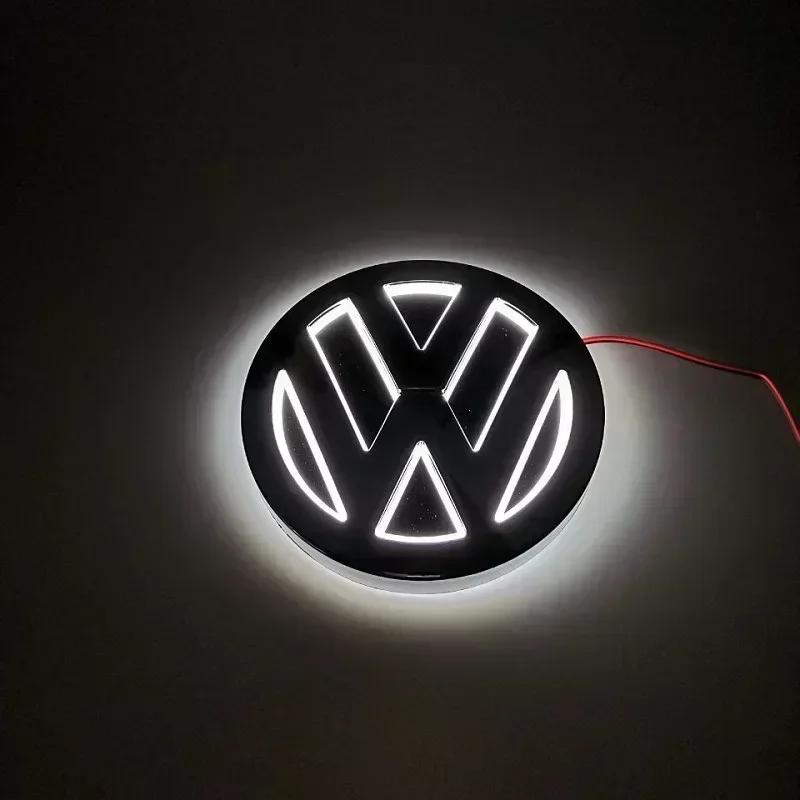 VW 11cm 4D/5D Logo Light LED Rear Badge Light Front Grille For VW Bora Golf Jetta XSAK2 POLO MAGOTAN Passat Logo Light Trunk Sticker